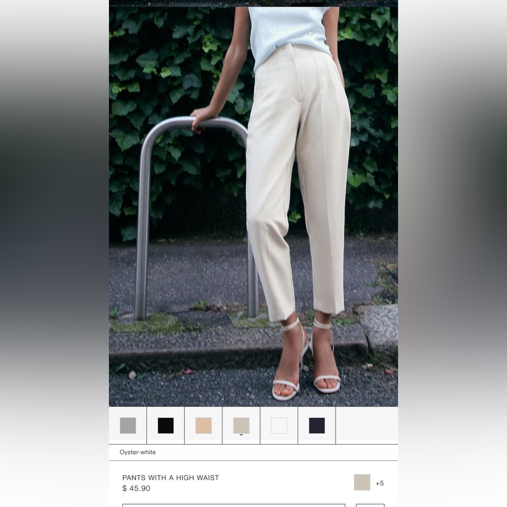 Zara high waisted trousers size XS